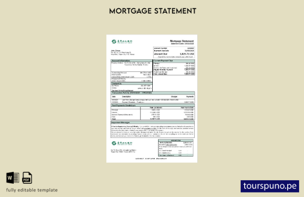 listo para imprimir el extracto de hipoteca del banco Taiwan Land Bank of Taiwan